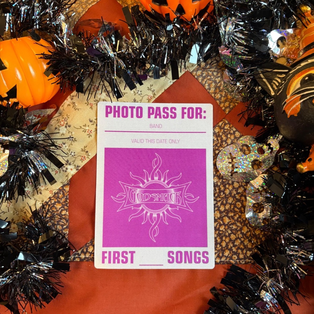 RARE Vintage Godsmack Concert Photo Pass Purple Backstage Tour Sticker Y2K